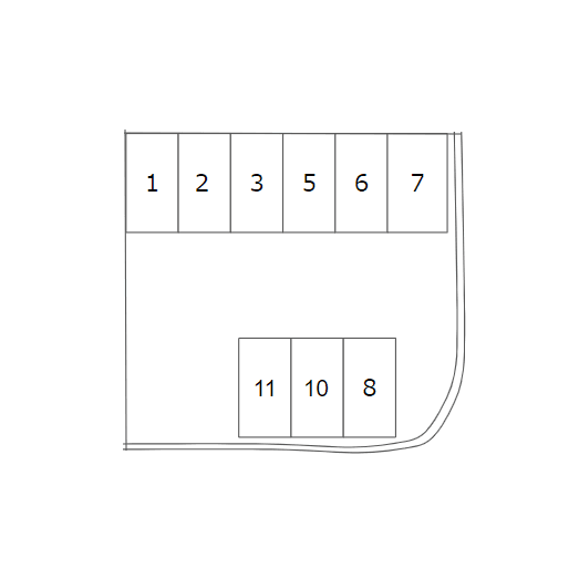 荒木貸駐車場の駐車配置図