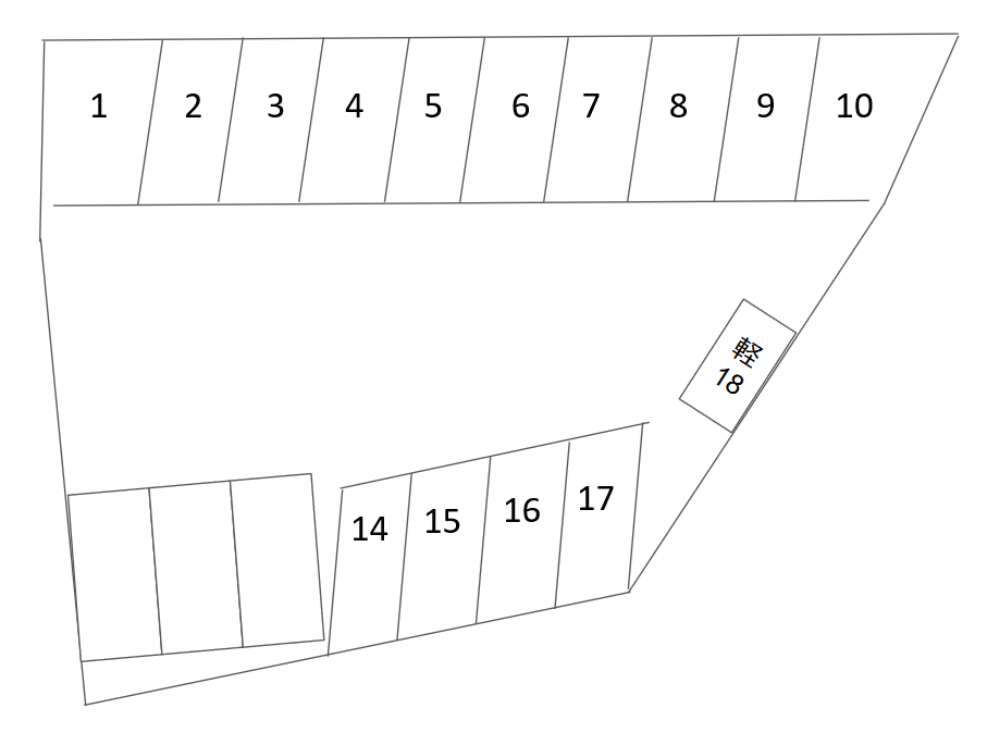 高宮4丁目かつら駐車場の駐車配置図