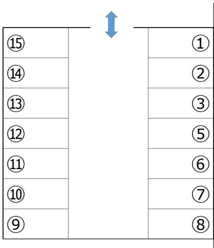 北区初生町駐車場の駐車配置図