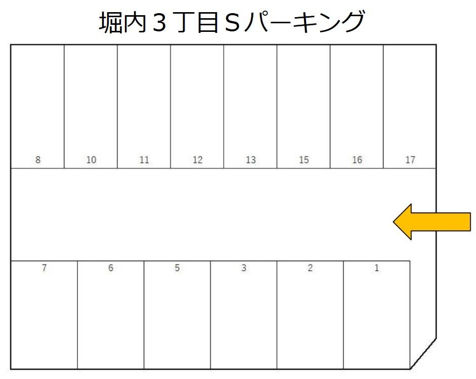堀内3丁目Sパーキングの駐車配置図