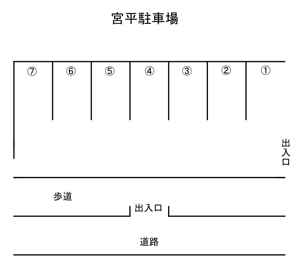 宮平駐車場の駐車配置図