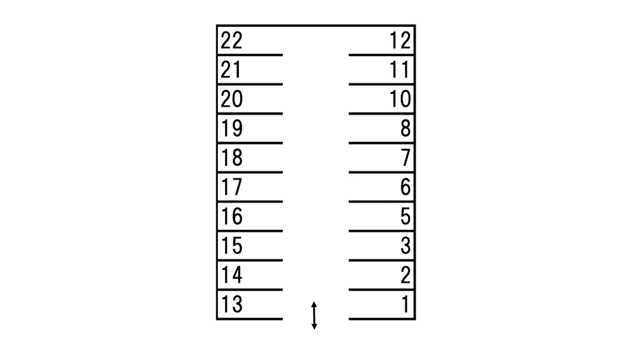 原2丁目パーキングの駐車配置図