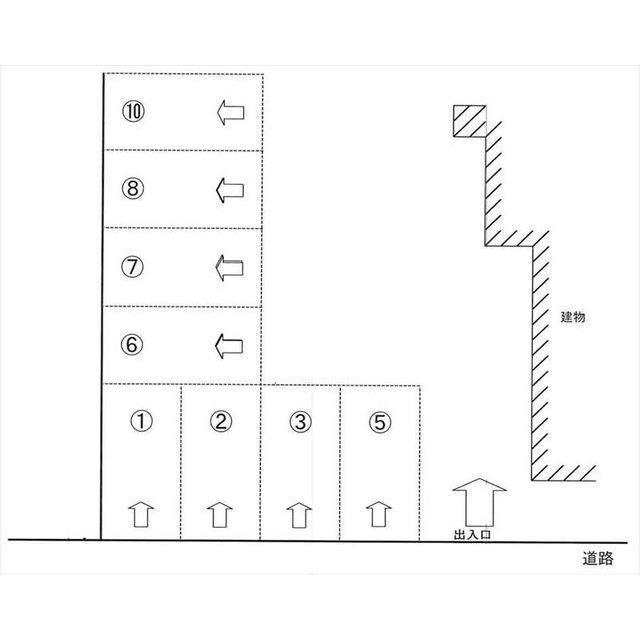 宇野気駅前パーキングの駐車配置図