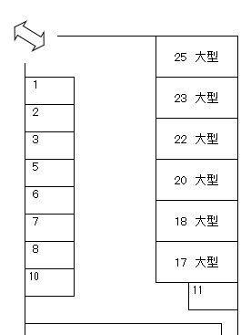 藤下駐車場の駐車配置図