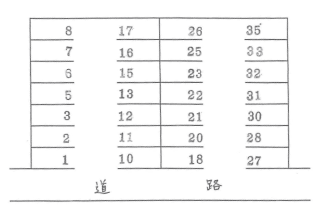 ハートパーキング野々山の駐車配置図