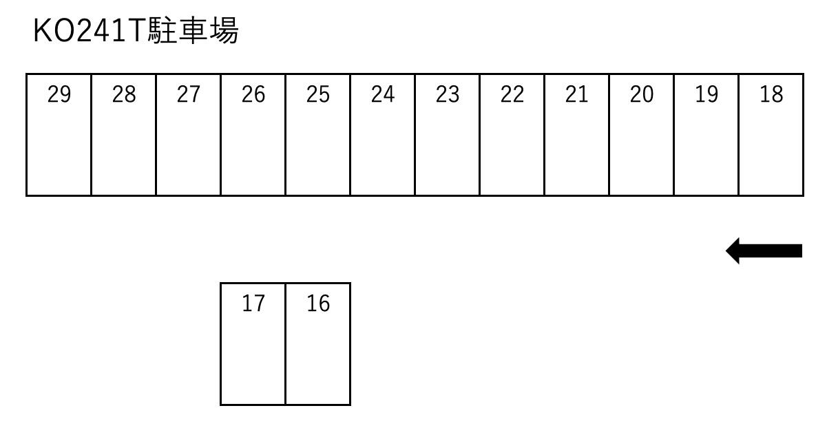 国府津241T駐車場の駐車配置図