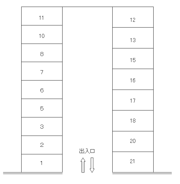 ヴォーグ伊東駐車場の駐車配置図