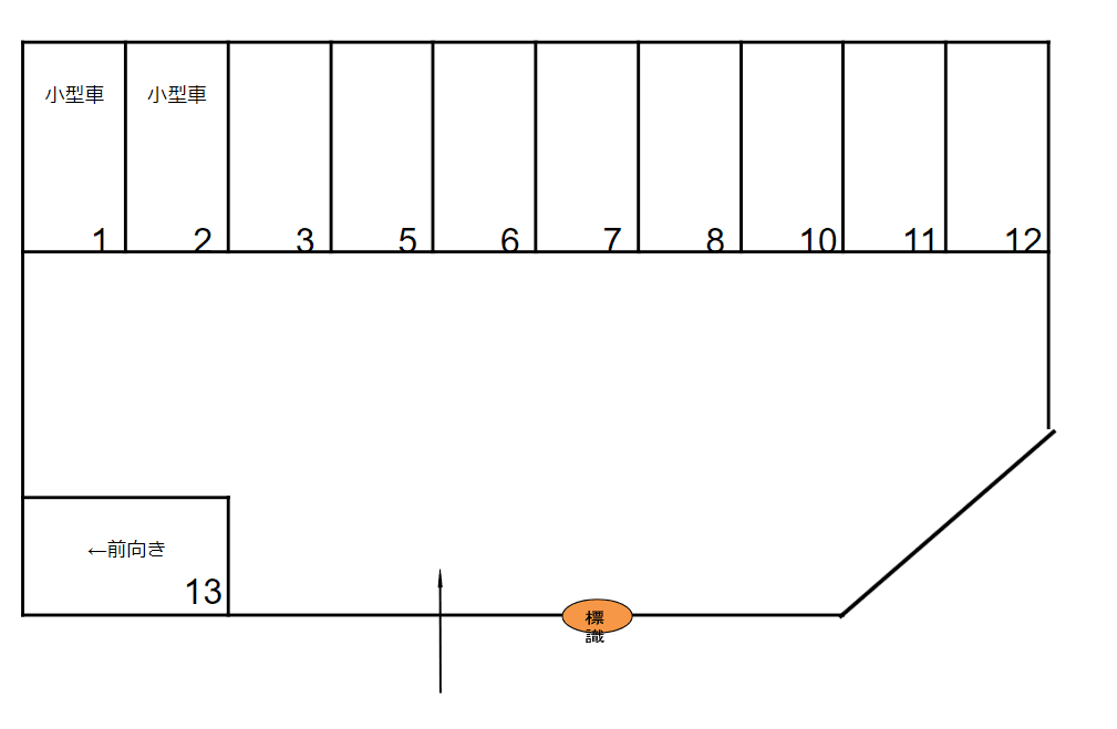 相之川2丁目駐車場の駐車配置図
