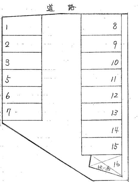 小金月極有料駐車場の駐車配置図