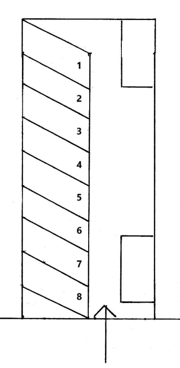 九重伊藤ガレージの駐車配置図