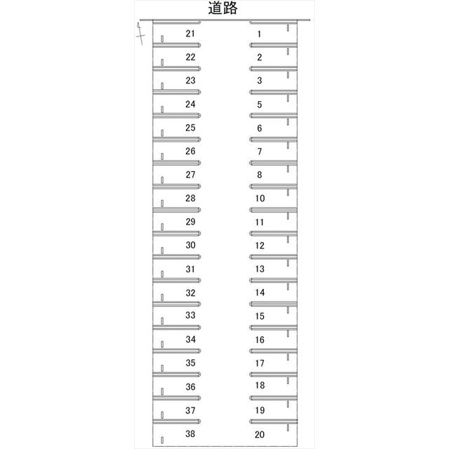 桂パーキングの駐車配置図
