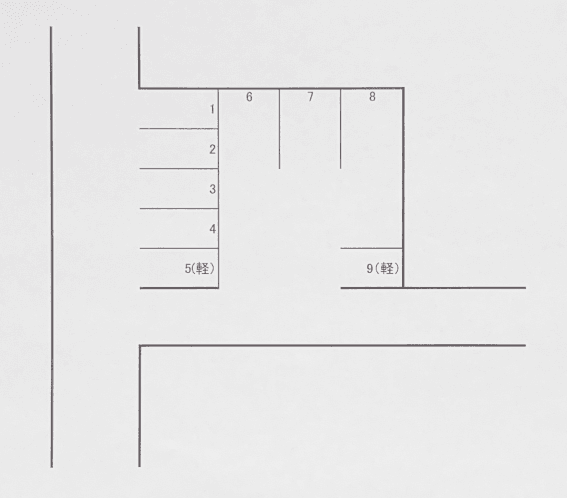 ユニマックスガレージの駐車配置図