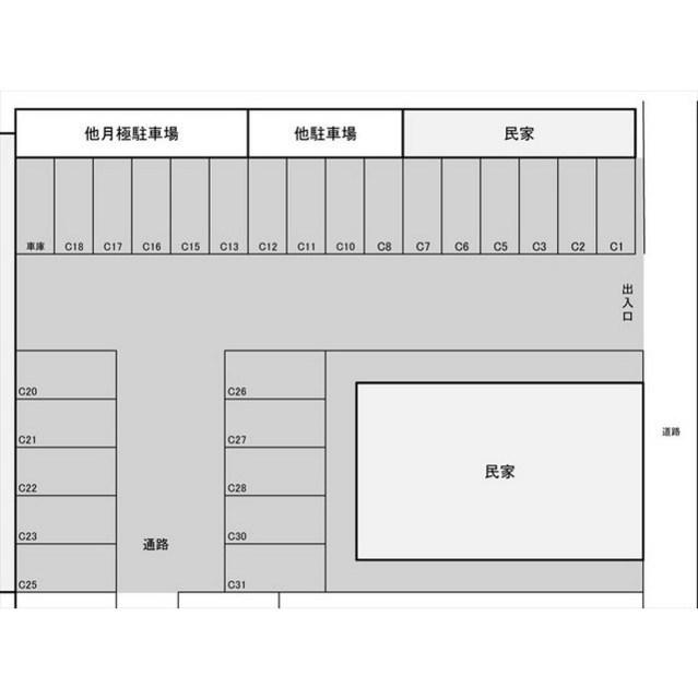 アルテック駅前パーキングの駐車配置図