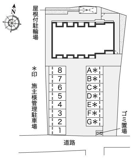 雄町(52627)の駐車配置図
