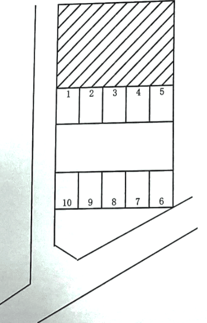 築地町二丁目駐車場の駐車配置図