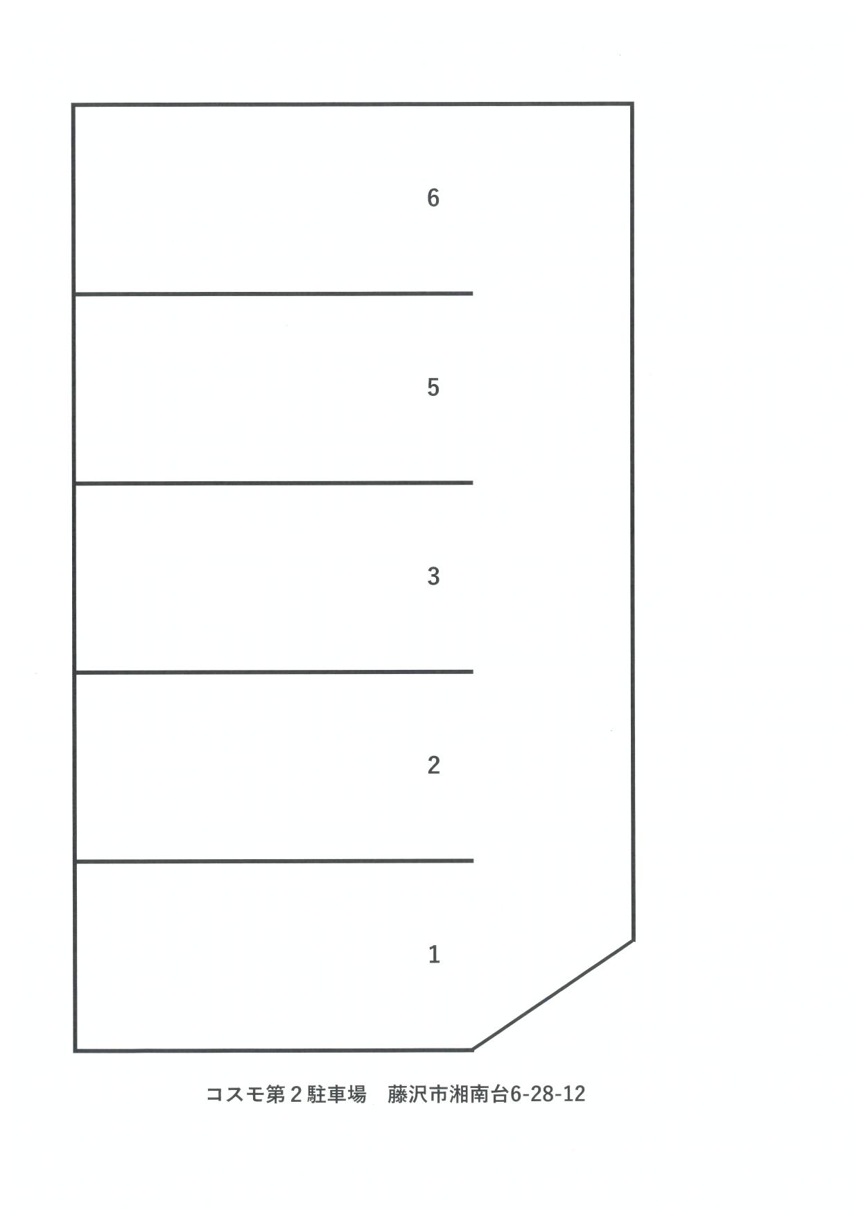 コスモ第2駐車場の駐車配置図