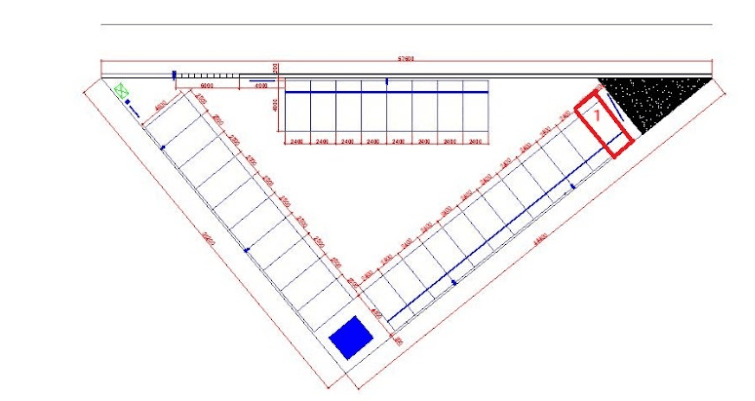 藤代駅前の駐車配置図