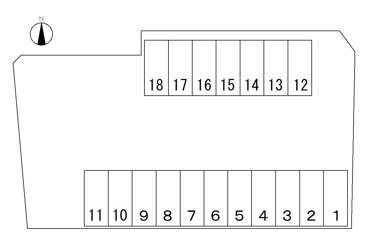 前山駐車場の駐車配置図