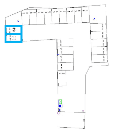 西春駅前第3の駐車配置図