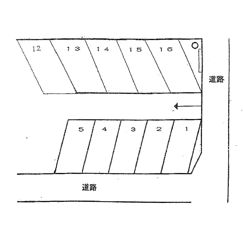 ときわパーキングの駐車配置図