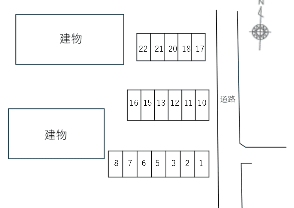 クリスタルAの駐車配置図