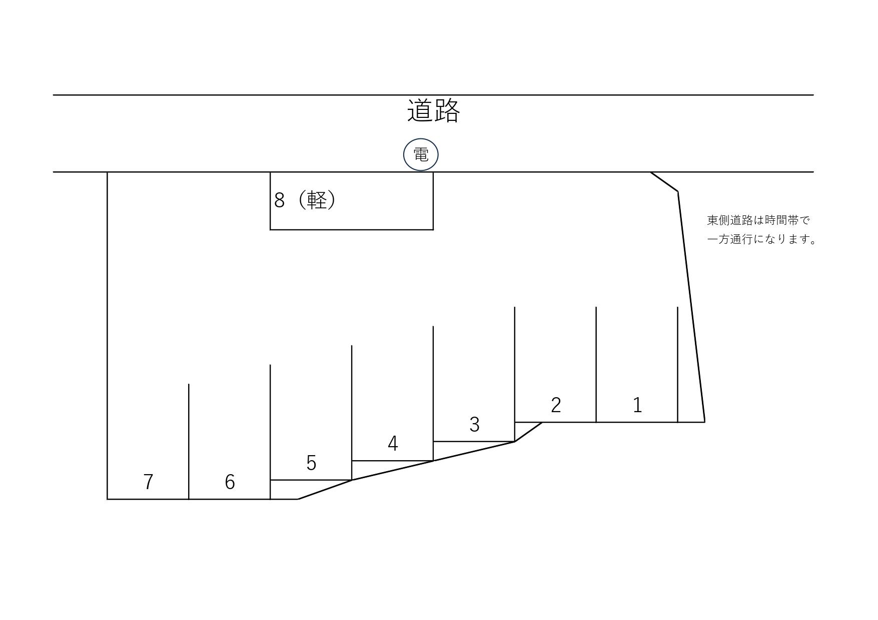 Mヒルズ上田パーキングの駐車配置図