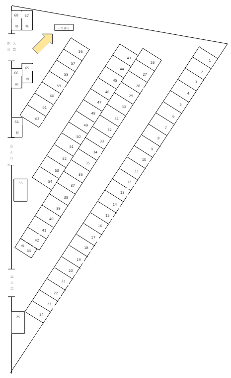 所沢第32Pの駐車配置図