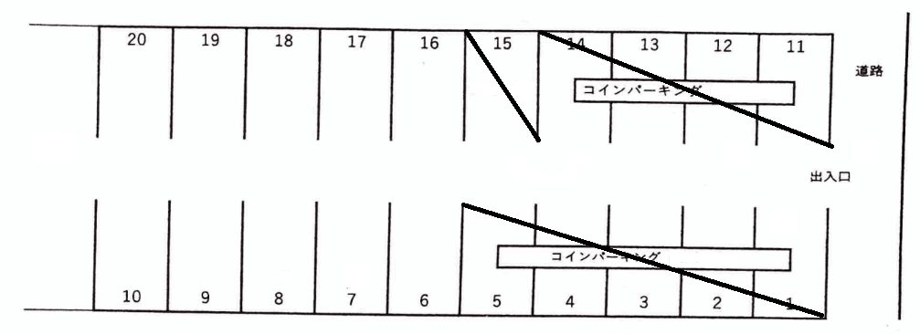 木村駐車場の駐車配置図