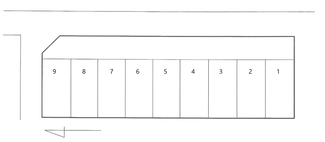 サンⅢ駐車場の駐車配置図