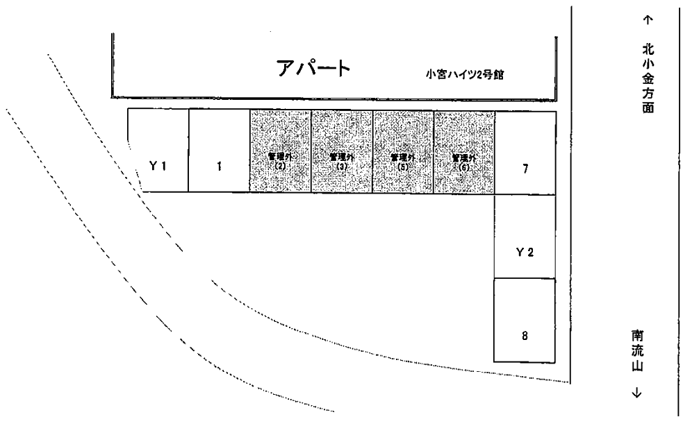 小宮1丁目駐車場の駐車配置図