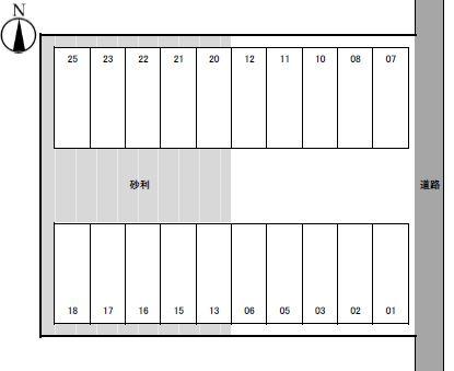 三輪春雄パークの駐車配置図