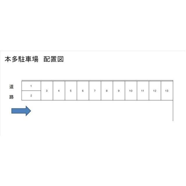 本多駐車場の駐車配置図