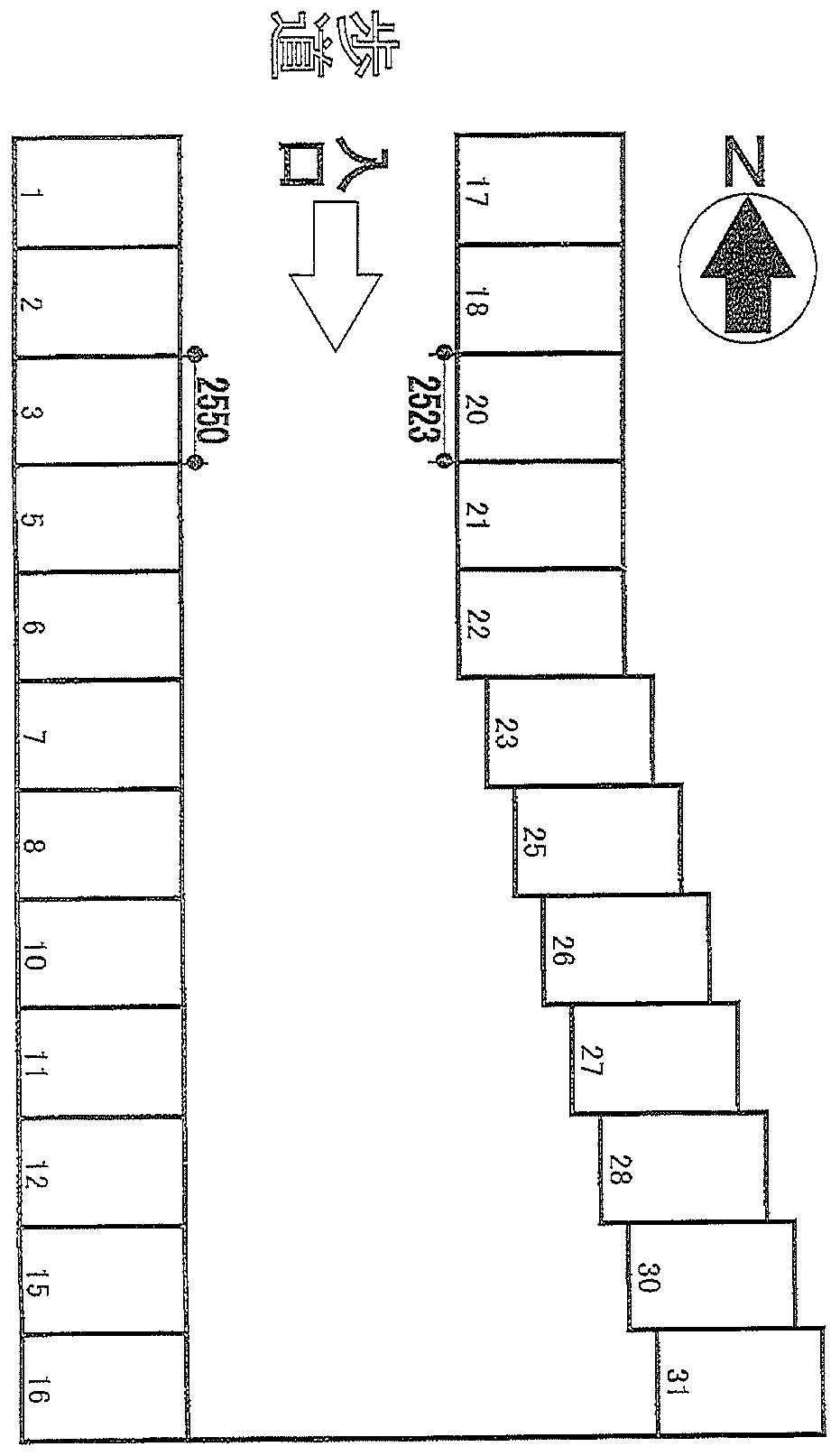 シグマモータープールの駐車配置図