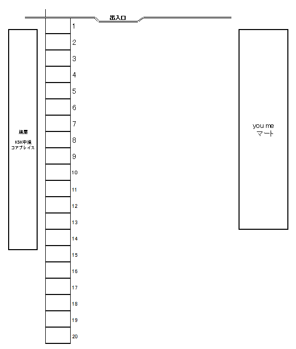 中須1丁目駐車場の駐車配置図