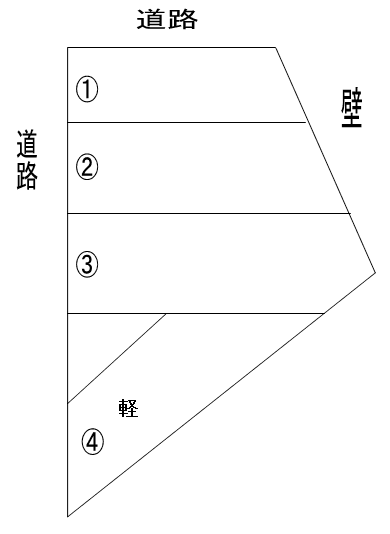 又吉智恵子様 駐車場の駐車配置図
