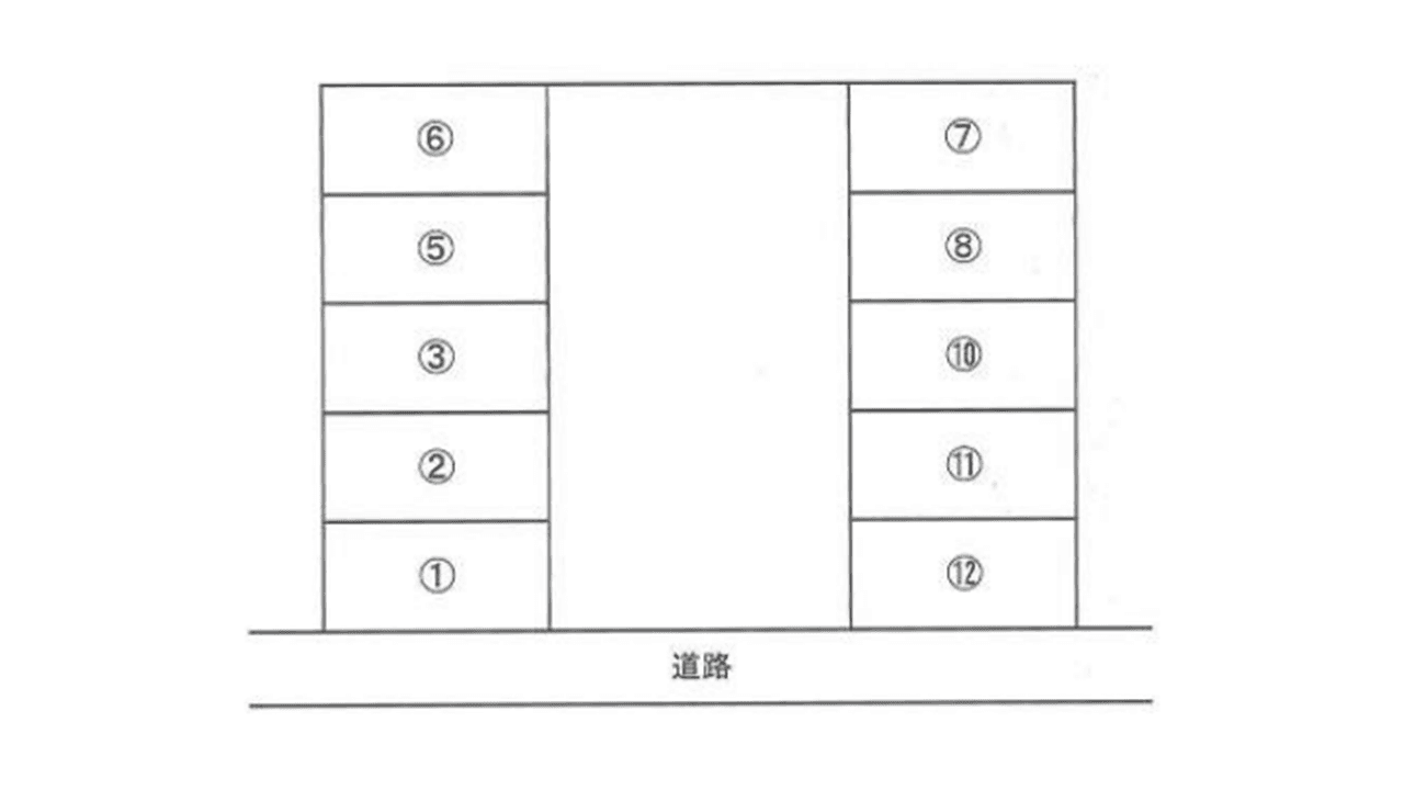 湊町パーキングの駐車配置図