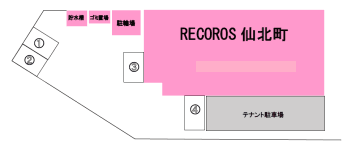 RECOROS仙北町(駐車場)の駐車配置図