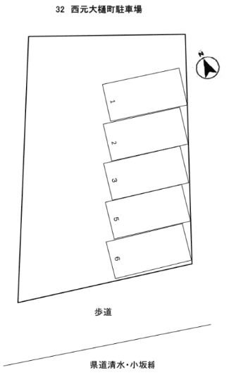 西元大樋町駐車場の駐車配置図