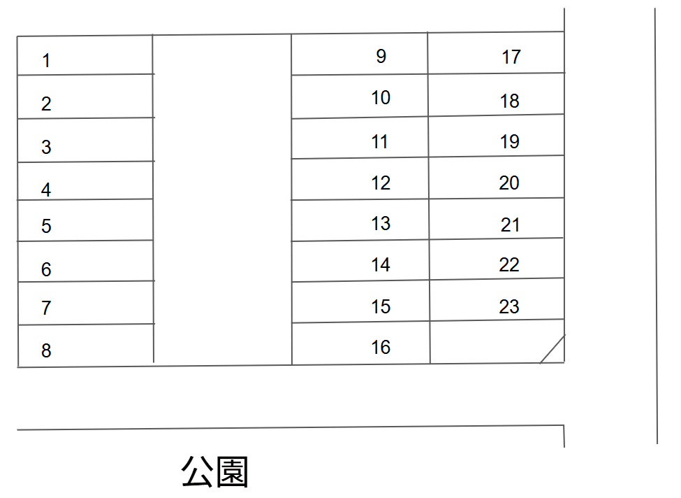 末広町駐車場の駐車配置図