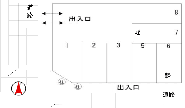 すえひろパーク上之の駐車配置図