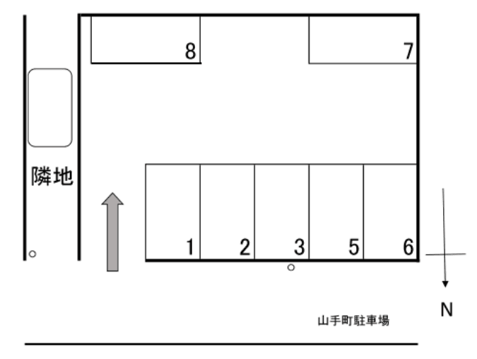 山手町駐車場の駐車配置図