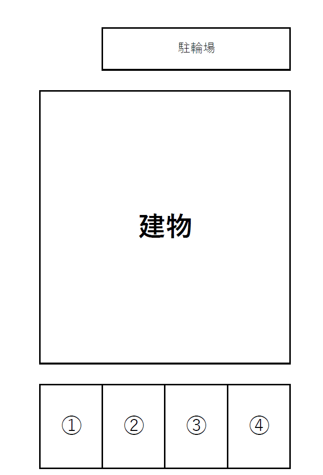 ファーストタイム駐車場の駐車配置図