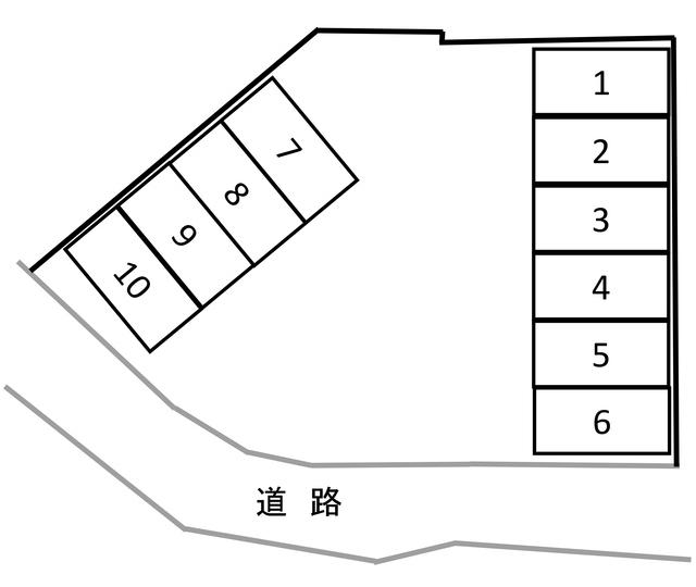 大和町月極駐車場の駐車配置図