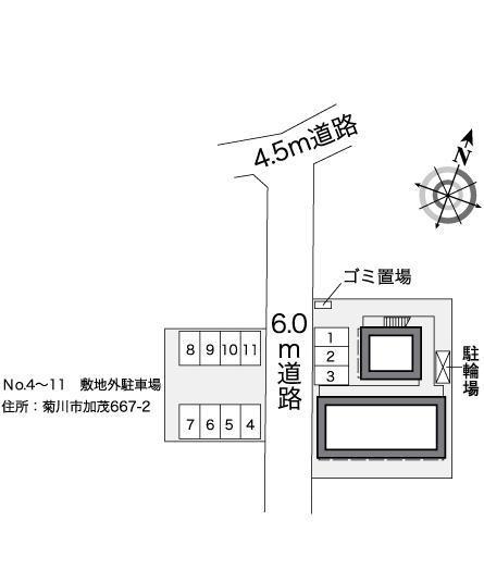 白岩(26104)の駐車配置図