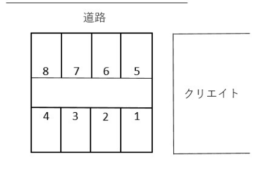 鴨居第3駐車場の駐車配置図