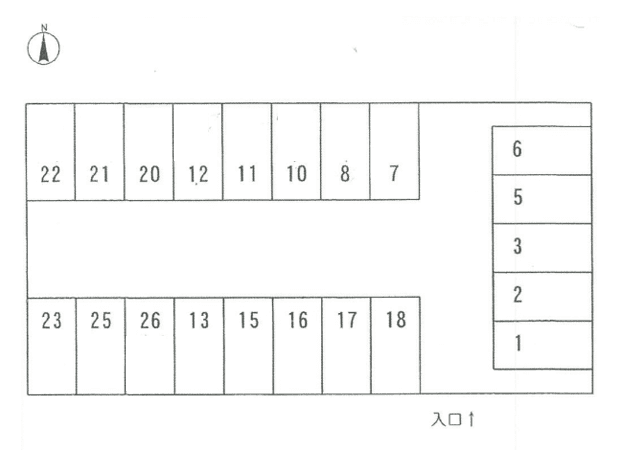 陽光台パーキングの駐車配置図