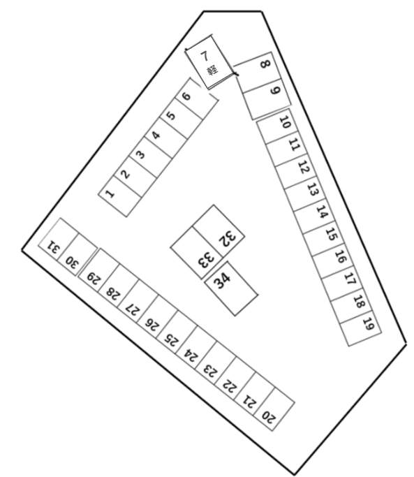 近藤パーキング(A)・鳴子北駐車場の駐車配置図