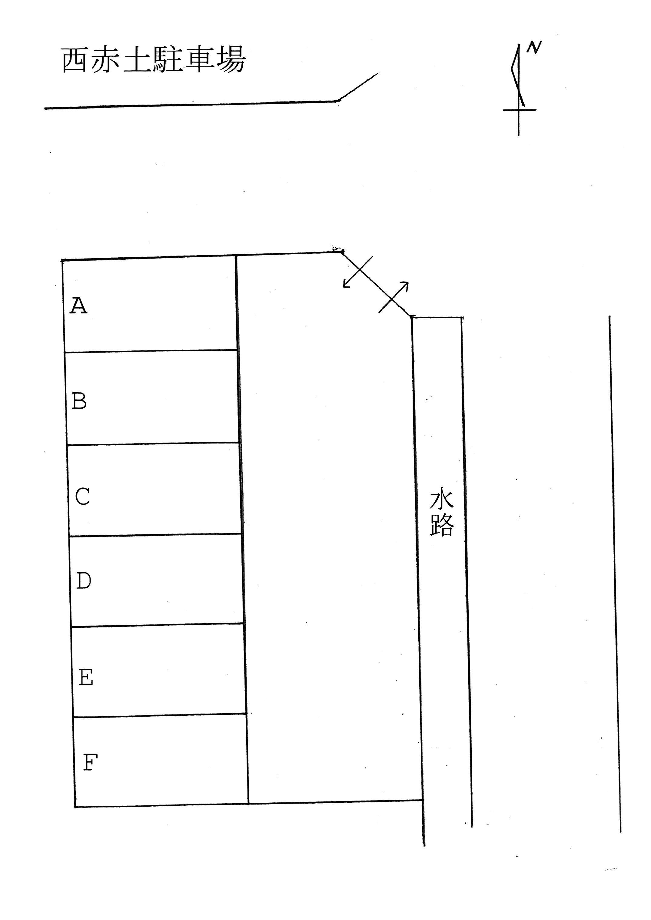 西赤土駐車場の駐車配置図