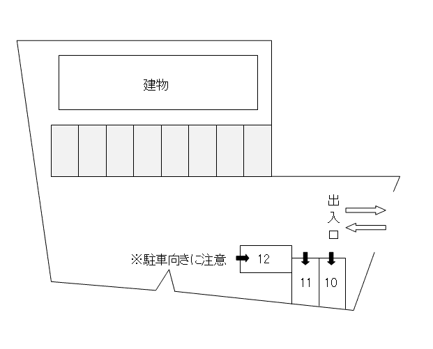 ぺルレ駐車場の駐車配置図