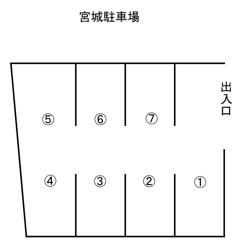 宮城駐車場の駐車配置図